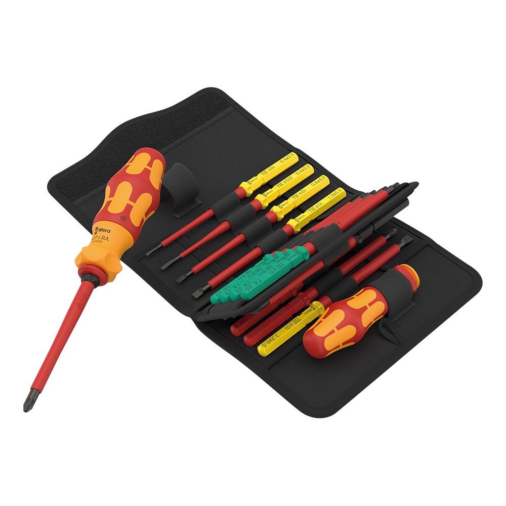 德國Wera絕緣VDE棘輪17件-帆布包
