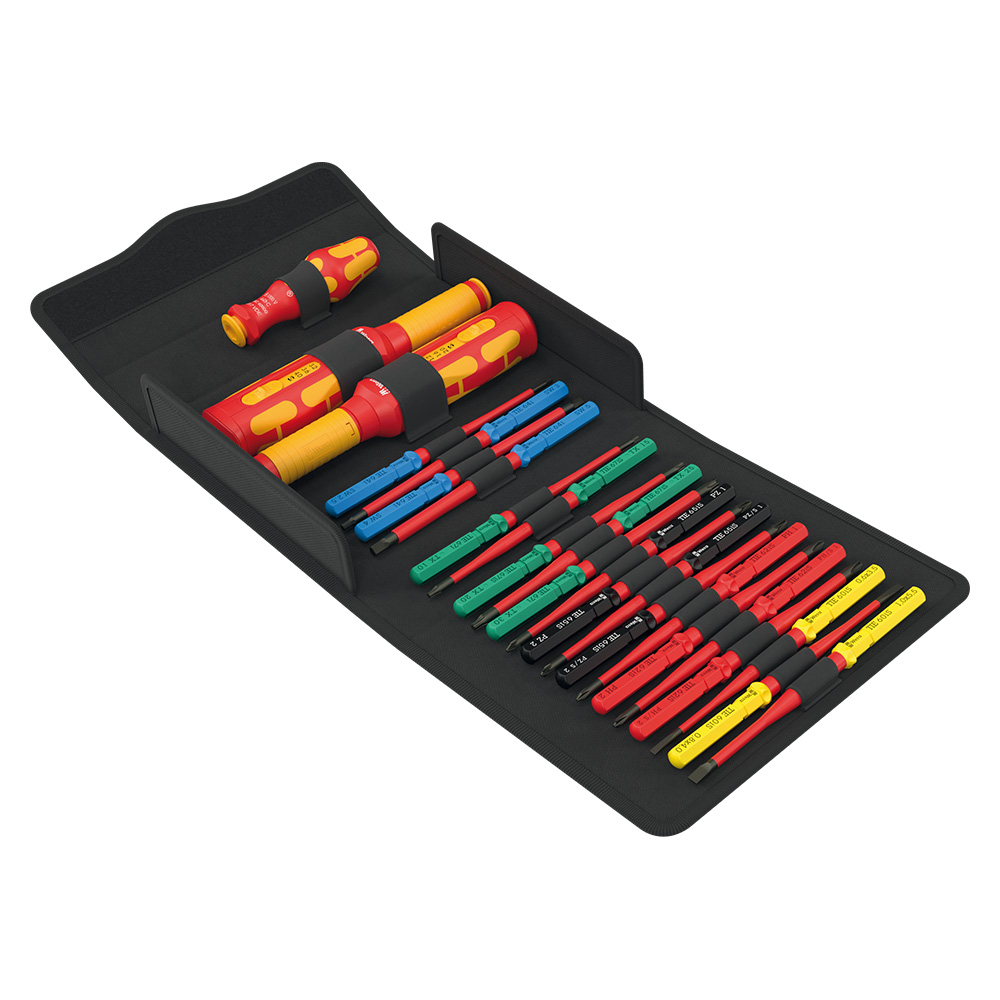 德國Wera絕緣VDE扭⼒起⼦23件＋收納包