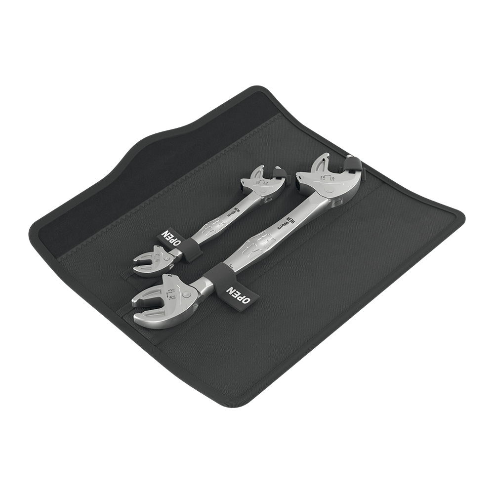 德國Wera Joker可調式雙頭開口扳⼿2⽀組XS/S.M/L