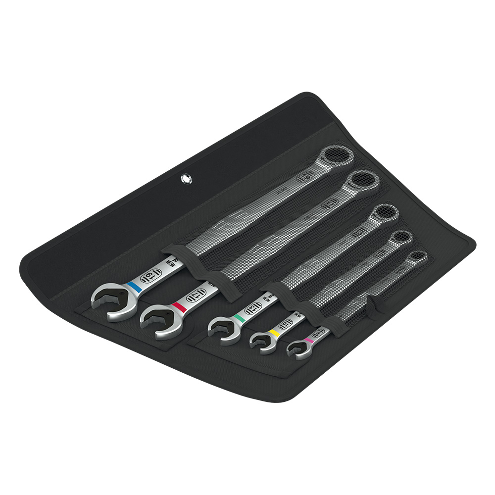 德國Wera Joker加長棘輪扳⼿5⽀組+收納包