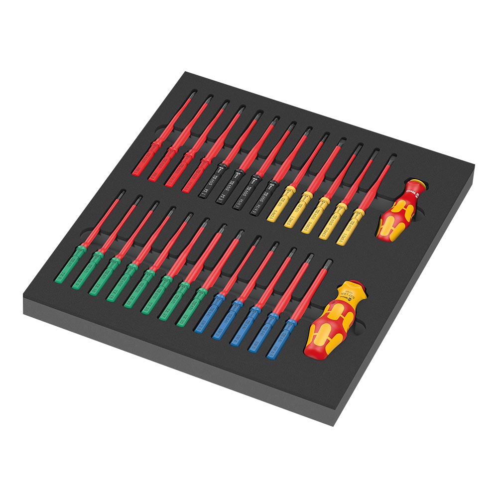 德國Wera⼯具⾞絕緣棘輪起子系列28件套組