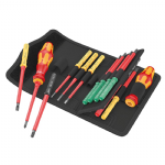 德國Wera絕緣VDE彩⾊起⼦頭17件-帆布包