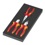 德國Wera⼯具⾞KNIPEX絕緣鉗子3件套組